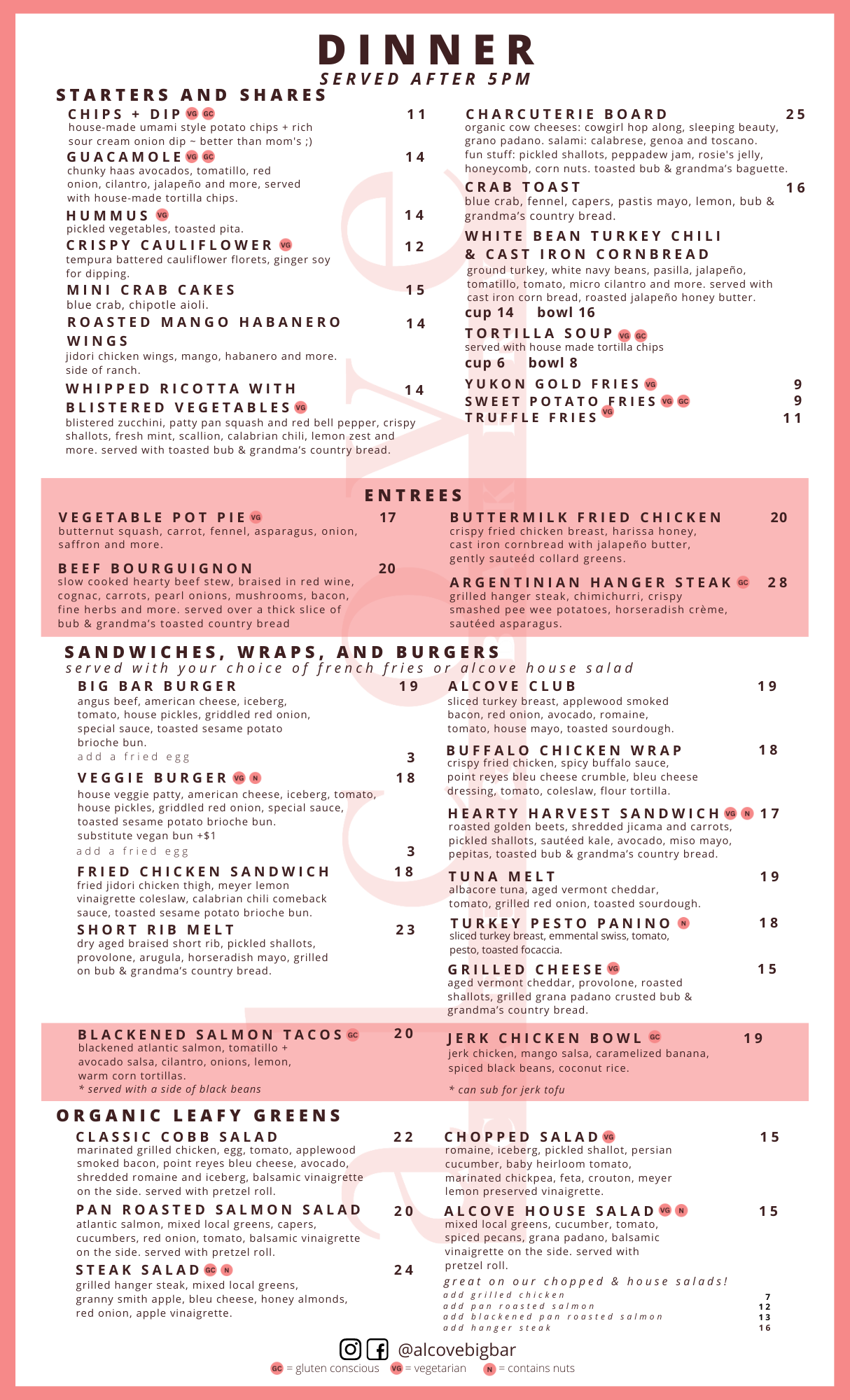 Alcove Menus — Alcove