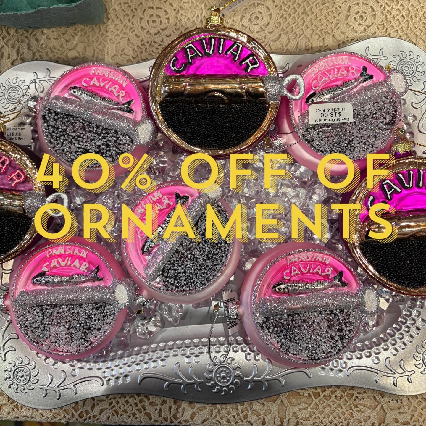 We are back at it! All ornaments are 40% off in-store and online. We hope you stop in and say hello during this weird in between week 🤪 #shopsmall #shoplocal #annarbor #sale #holidaysale