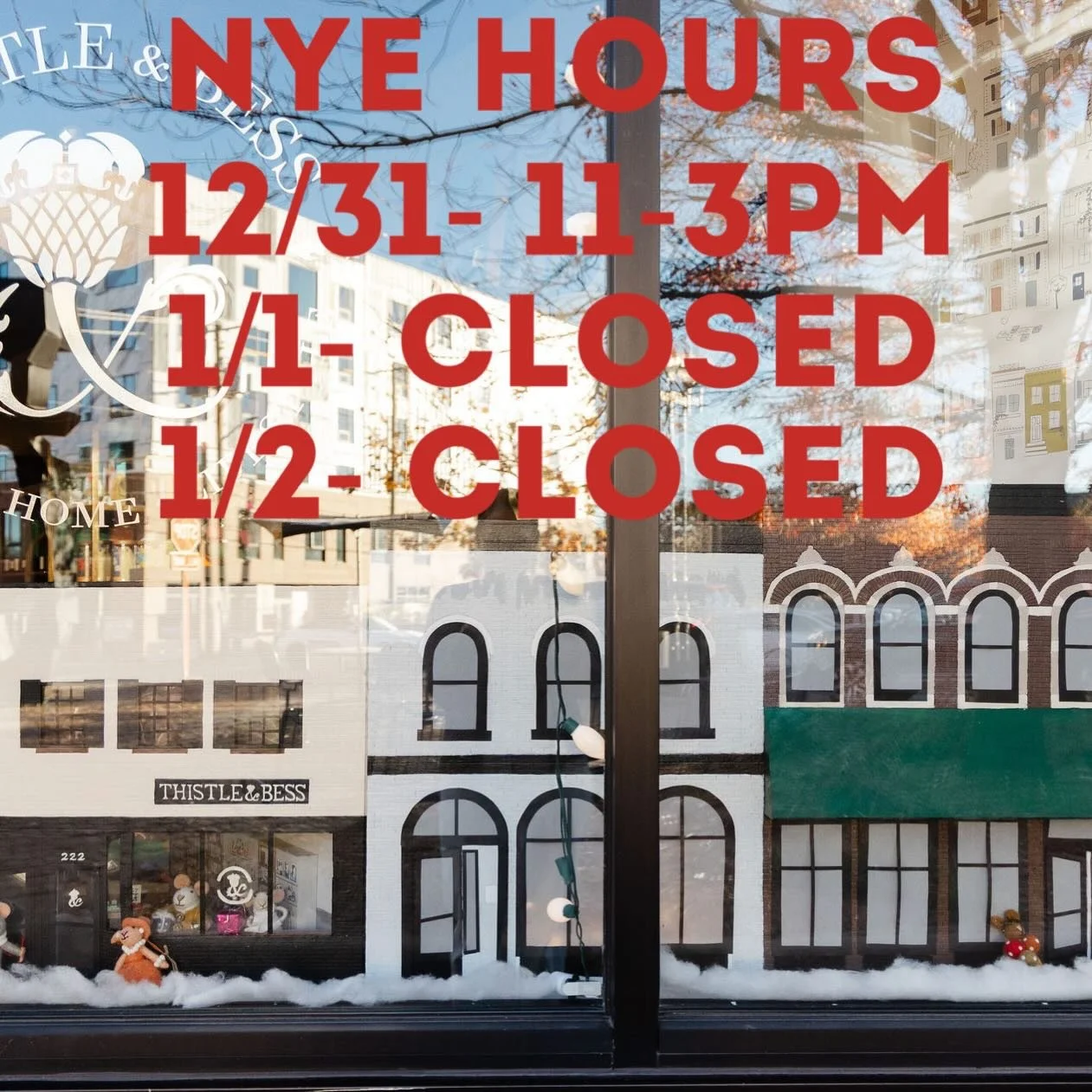 Who is ready to ring on the new year?! We will have shortened hours tomorrow on NYE and then will be closed on both Thursday and Friday. See you this weekend! #shophours #shopsmall #shoplocal #annarbor