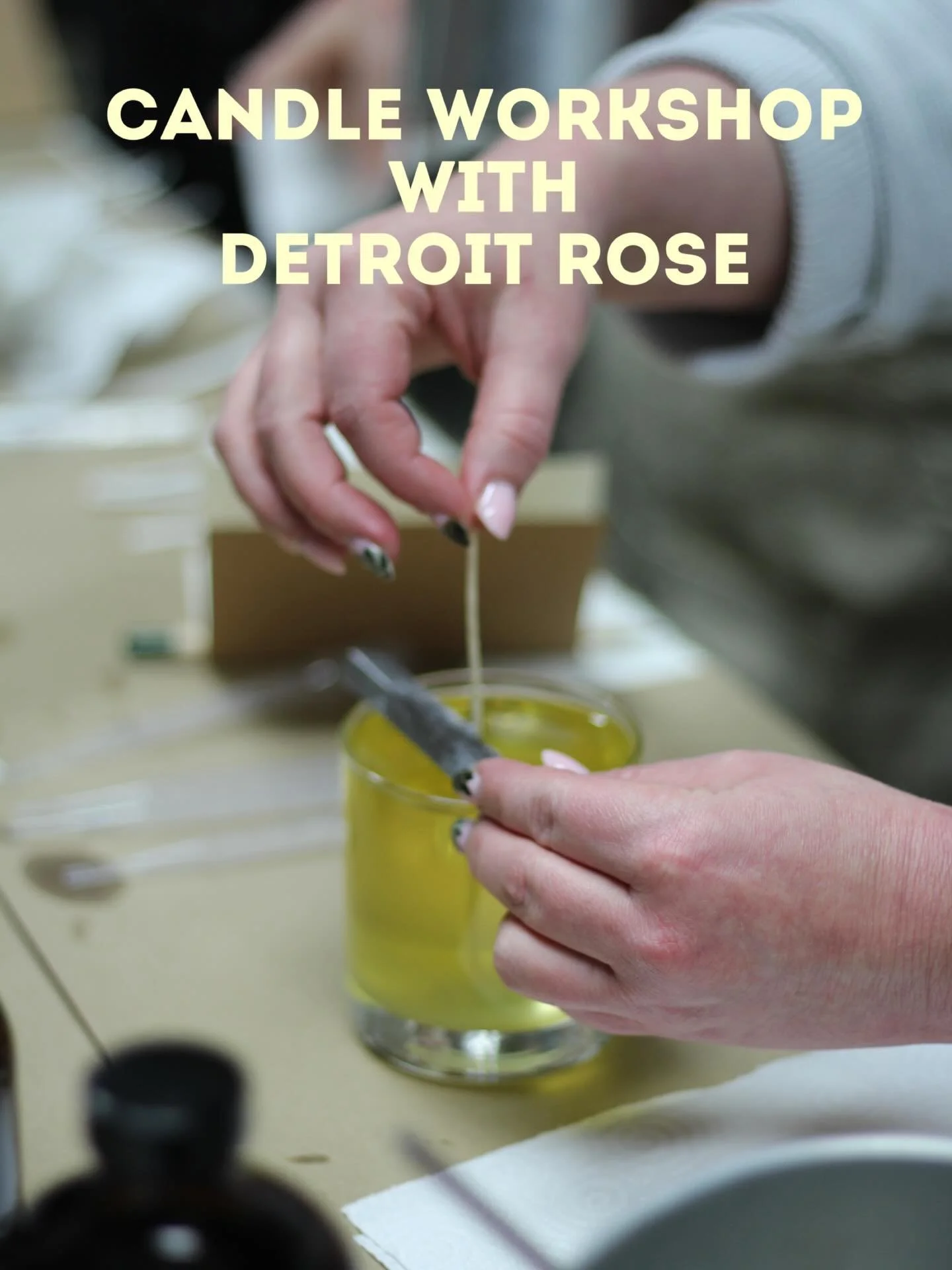 Join @detroit_rose at T&amp;B for a sensorial journey into fragrance development and candle making. At our candle making workshop you will learn how to make a scented soy wax candle by:

🌹 tapping into memory as a tool for building fragrance

🌹 und
