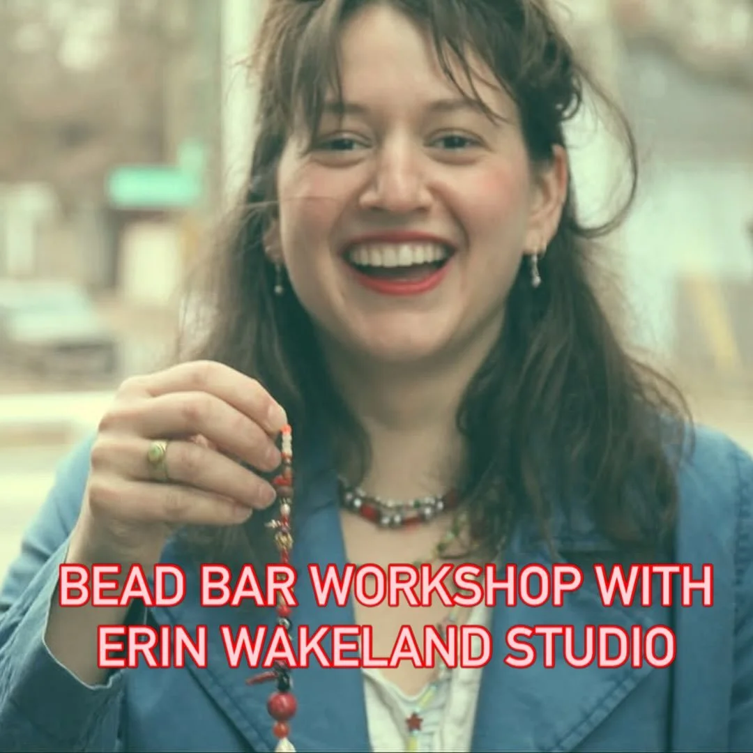 Join us on Sunday, June 14 for a Bead Bar Workshop with @erinwakeland.studio 🍒 Craft bespoke, beaded jewelry with hand-sourced +vintage beads picked by artist, Erin Wakeland. Erin will guide participants in curating a bead selection, stringing the b