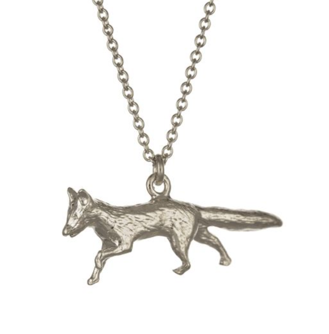 Prowling Fox Necklace- Sterling Silver