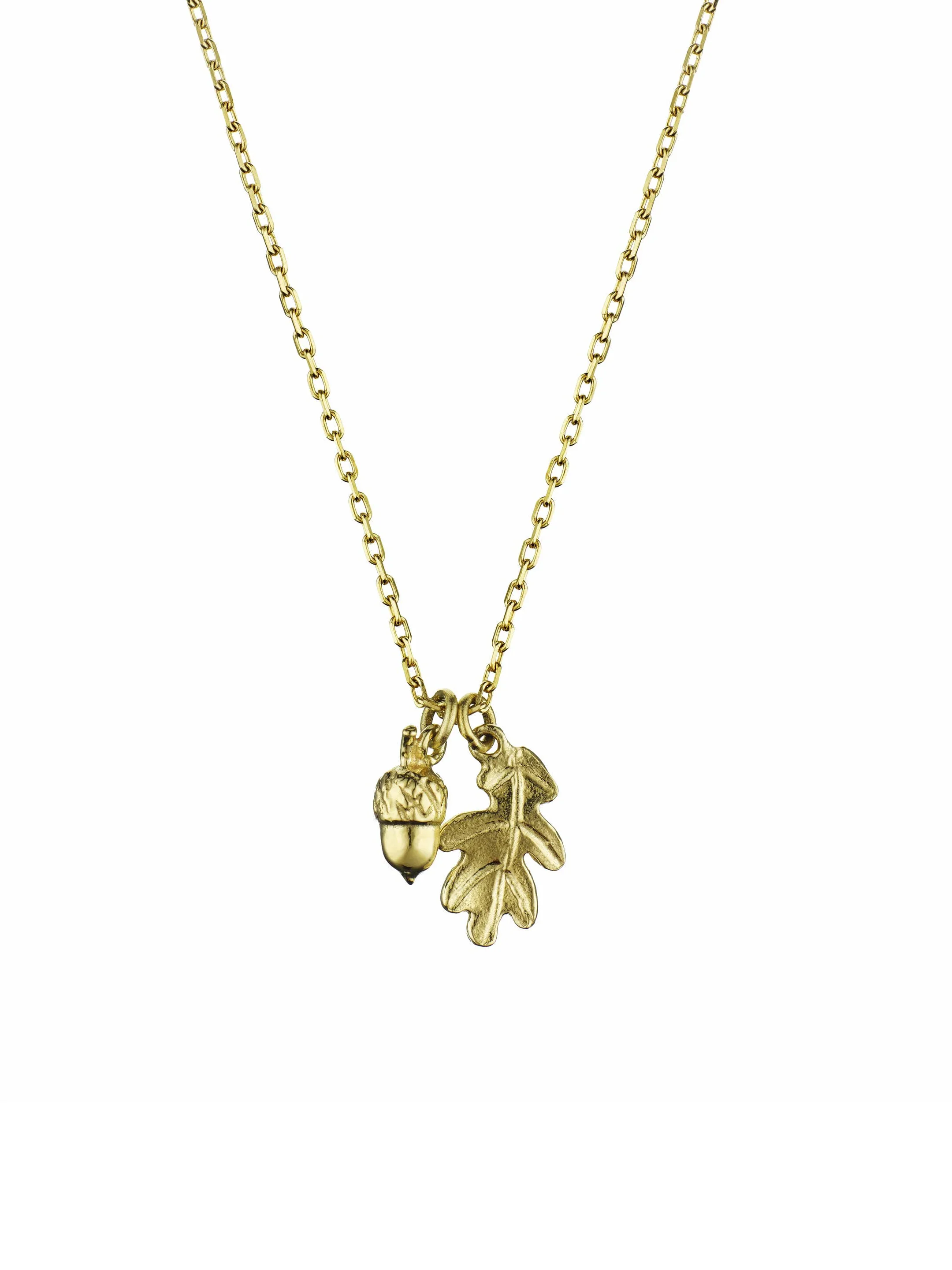 Teeny Tiny Acorn & Oak Leaf Necklace
