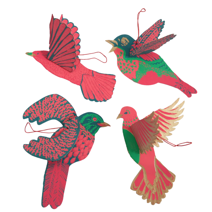 Party Birds Paper Ornaments