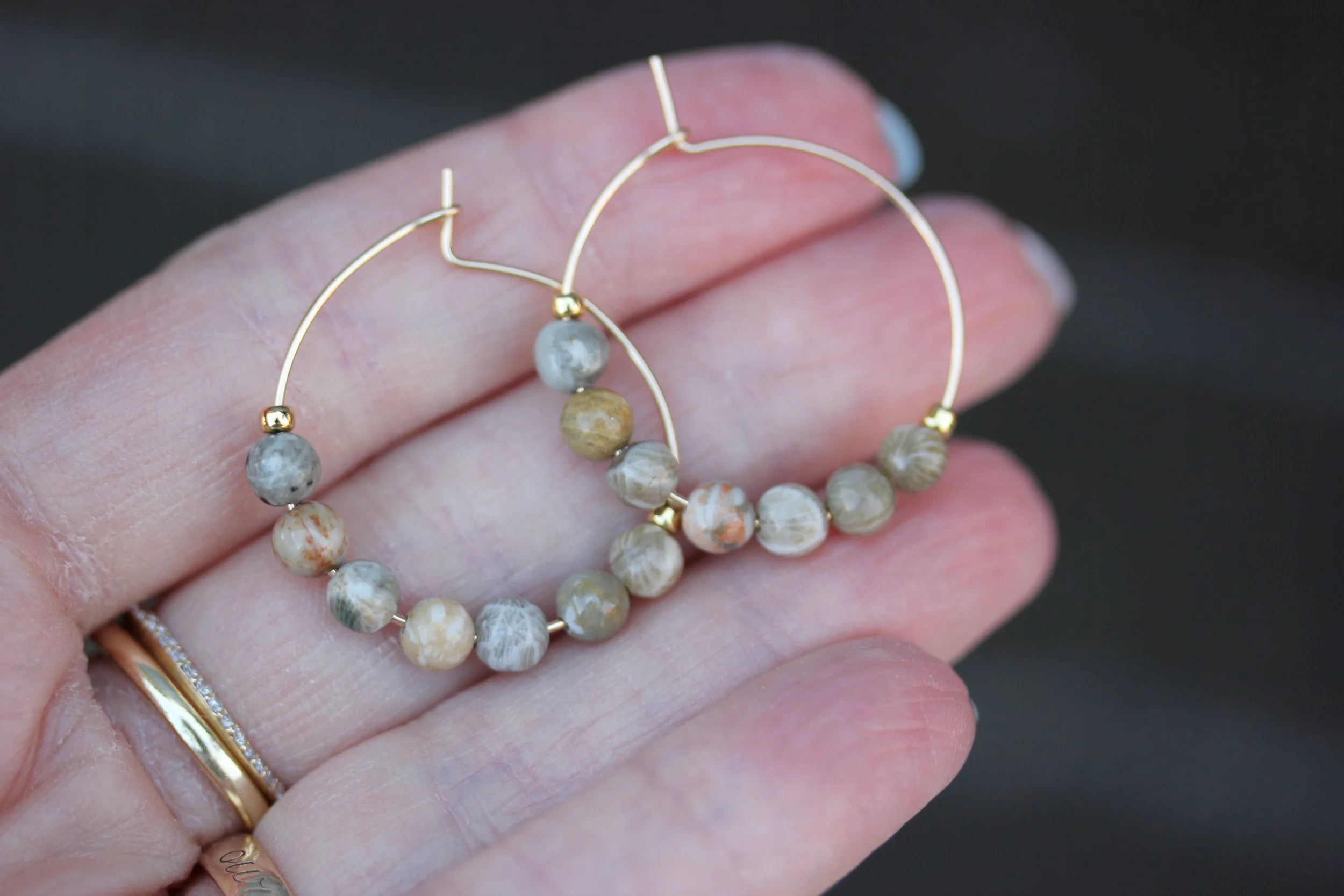 Petoskey Stone Hoops