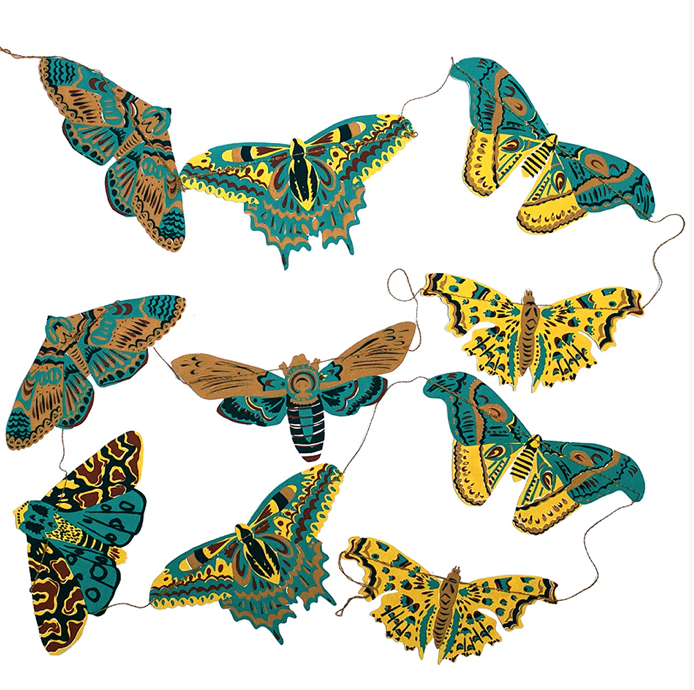 Moths Sewn Garland