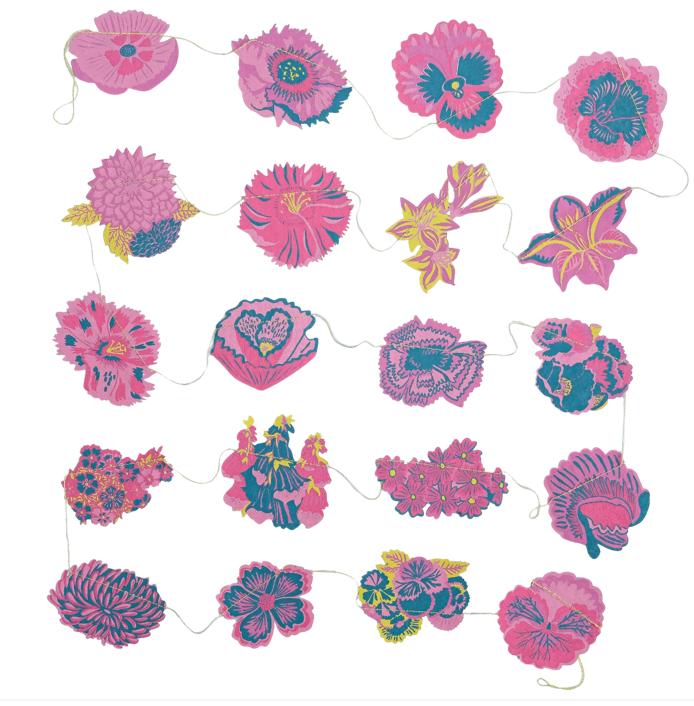 Summer Garden Sewn Garland