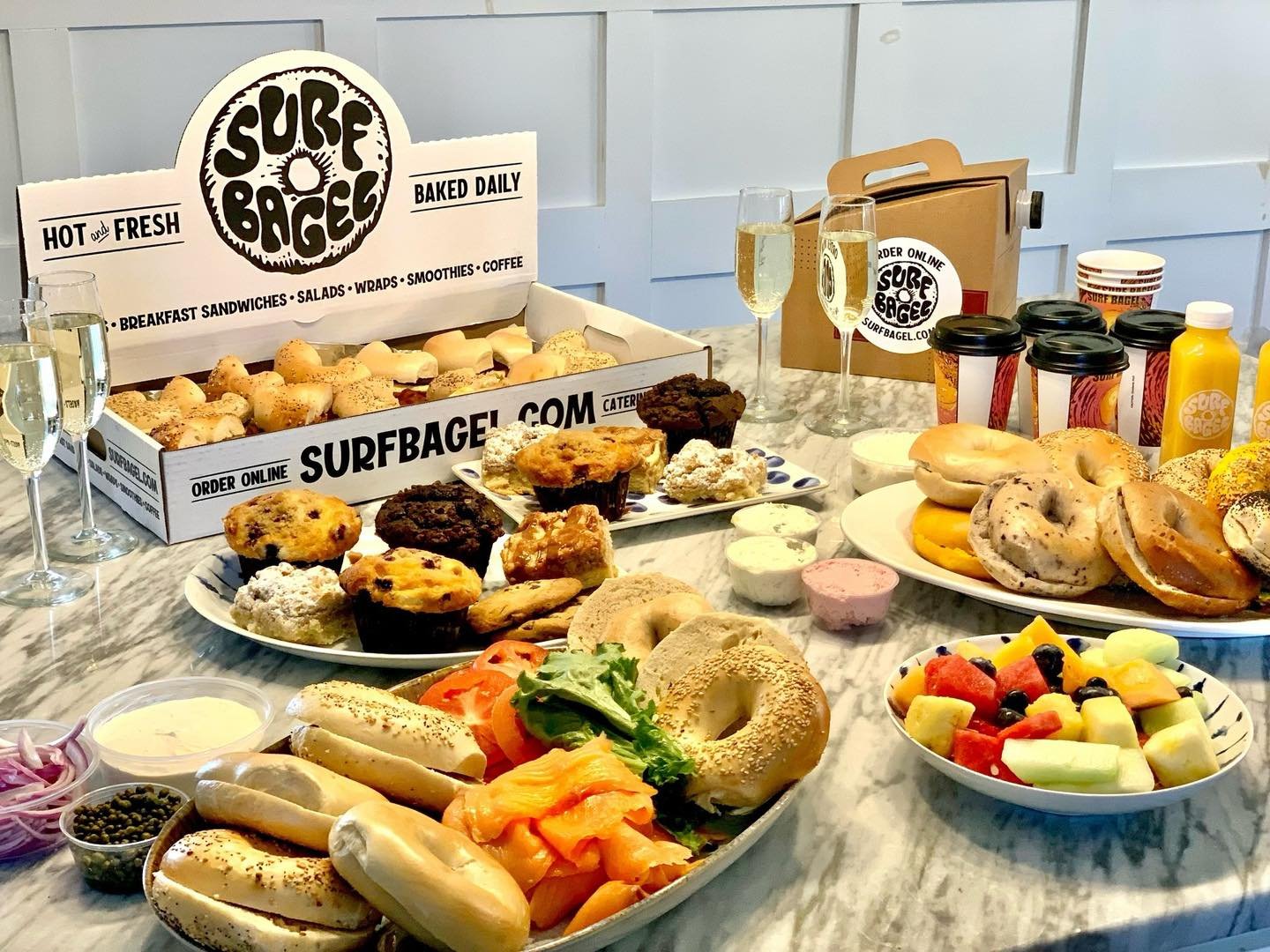 Hosting a family gathering or an important meeting? 
Let Surf Bagel do the work! Our epic party trays are ALWAYS a crowd pleaser 🤩 

#partytrays #surfbagelcatering #crowdpleaser #meeting #party #gettogether #getsocial 
#eatlocalsurfglobal #ourcustom