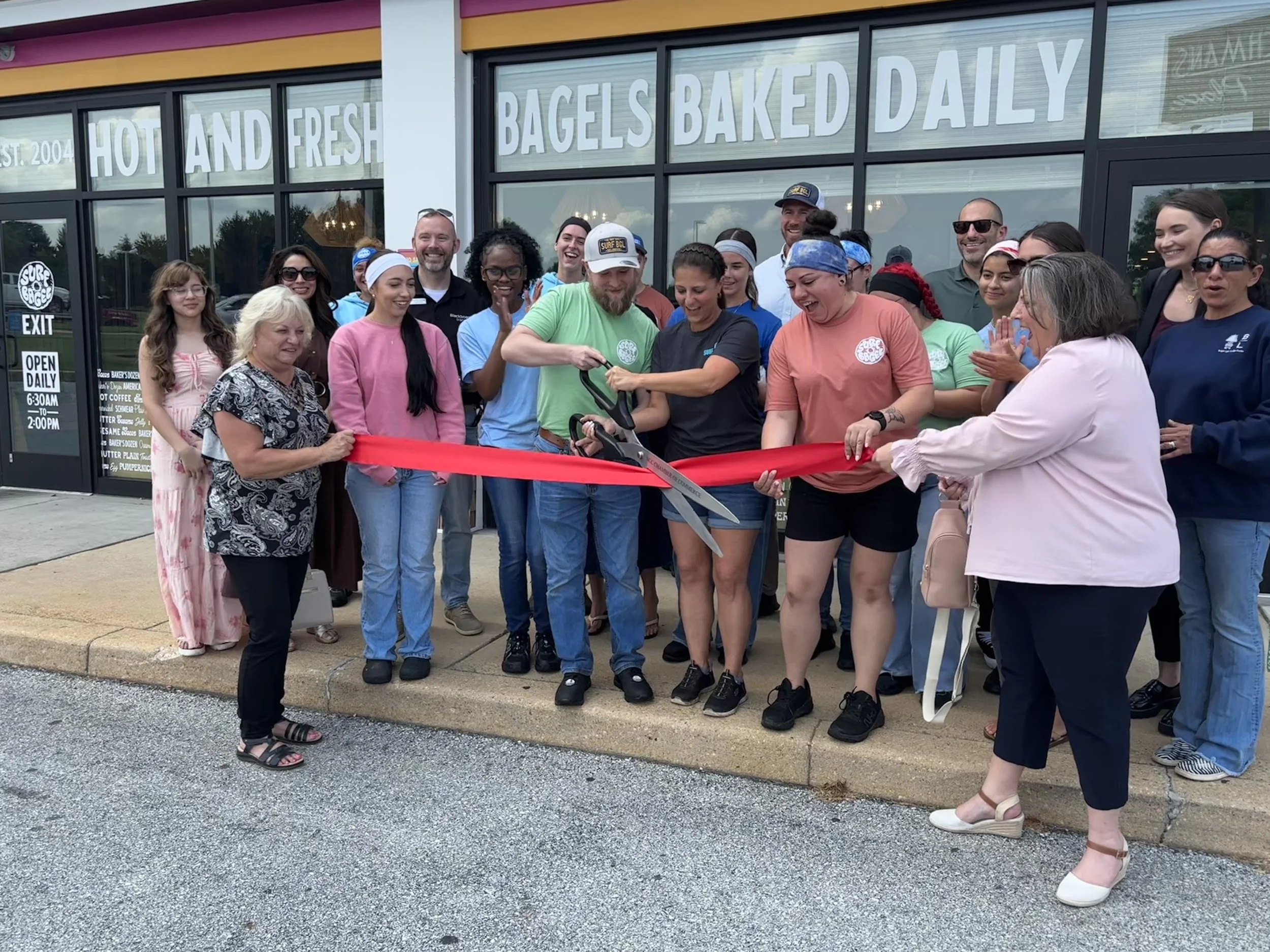 Surf Bagel Marks Christiana Opening with New Castle County Chamber Ribbon Cutting