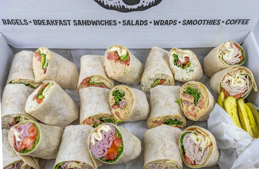A box of Surf Bagel wraps