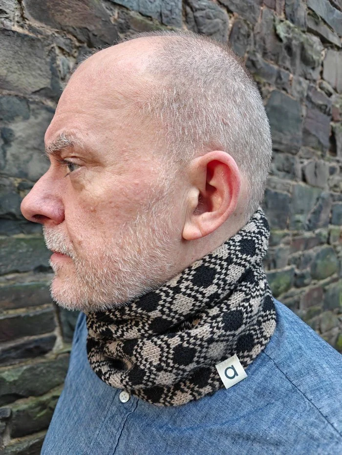 Downings Neck Warmer-Black & Sand