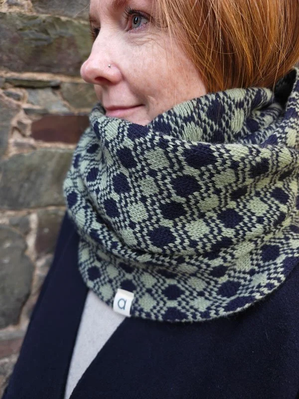 Downings-Double-wrap-Snood-Sage-Navy-model-2-archipelago-knitwear.jpg