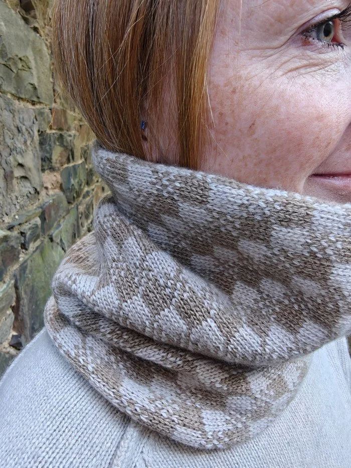 Eildon Neck Warmer- Stone & Sand