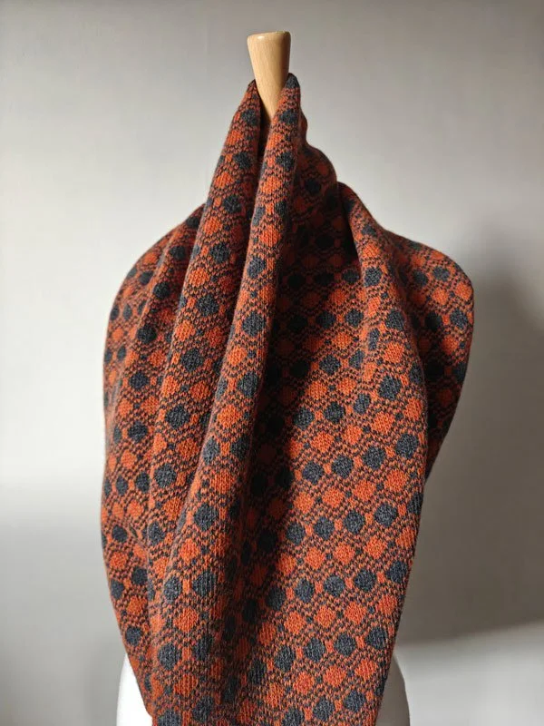 Downings-Double-wrap-Snood-Charcoal-Rust-mannequin-2-archipelago-knitwear.jpg