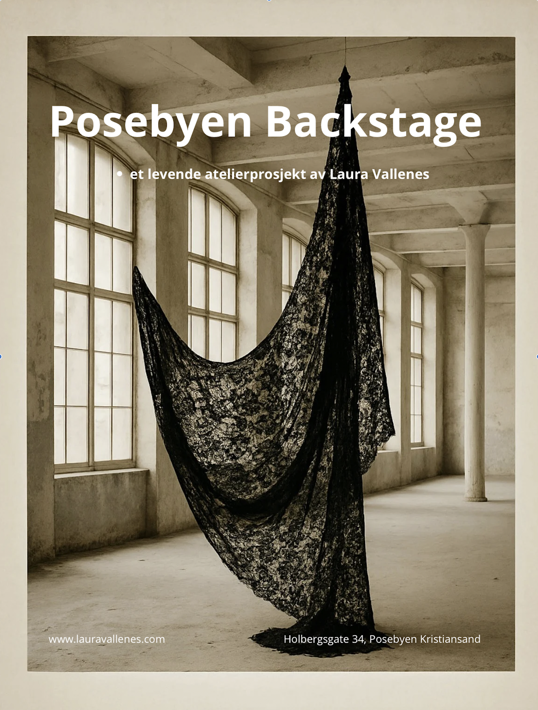 Backstage gjennom åpne vinduer