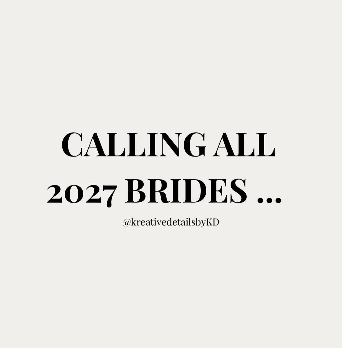 2027 Brides!!! Tap the link in my bio to inquire + secure your date before my calendar fills🗓️🤍💍 #2027bride #wedding #weddingplanner #bridetobride #weddinginspo