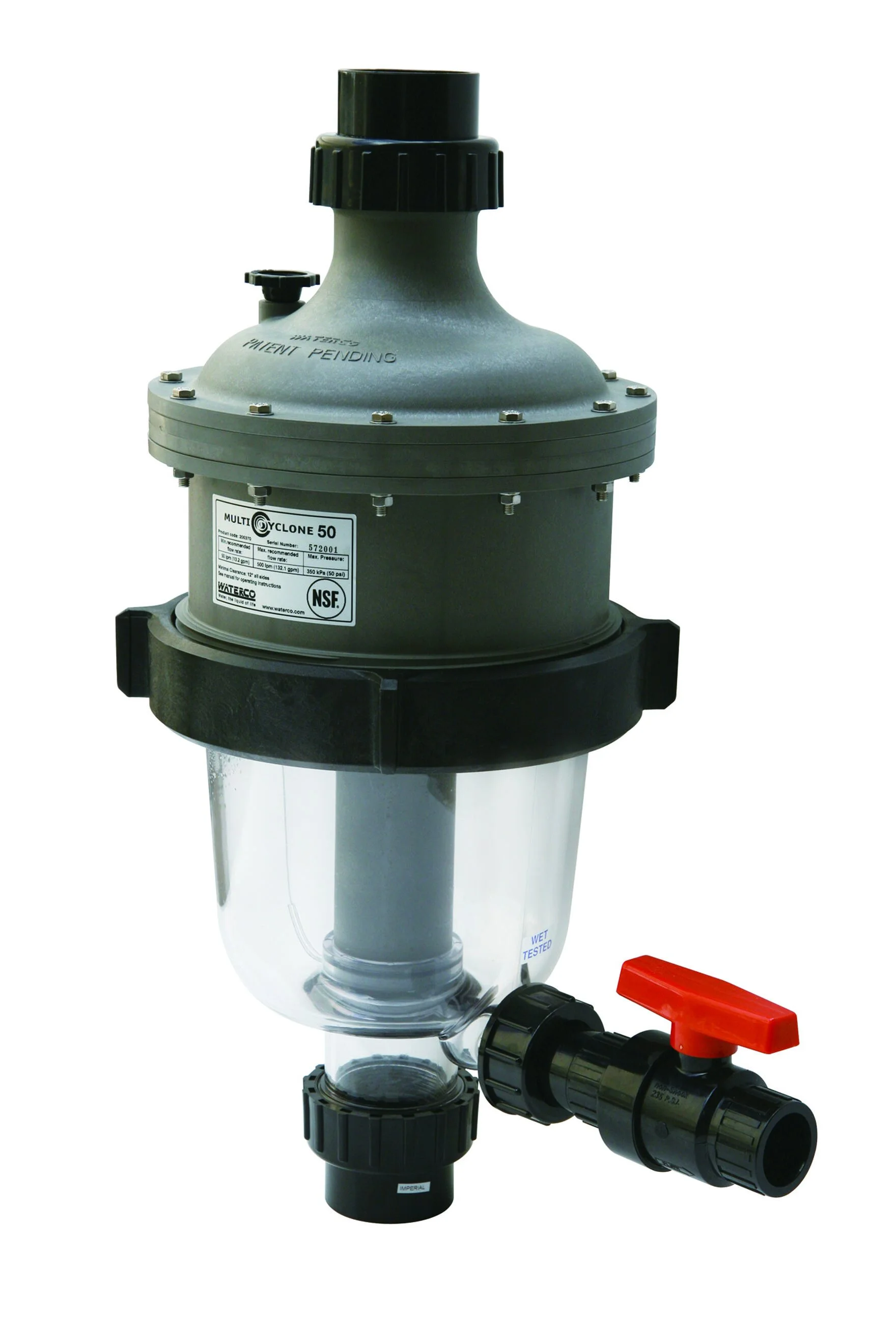 Waterco’s award winning MultiCyclone is a brilliant pre-filtration device that works on the basis of centrifugal water filtration and is designed with no moving parts and no filter media to clean or replace.