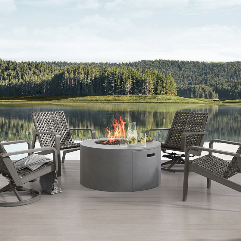 Belino 42" Round Fire Pit Lifestyle Image