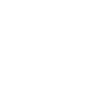 Tadashi name logo in white