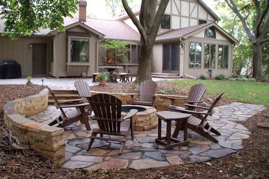 Backyard Fire Pit Ideas Landscaping, Pics Of Patios With Fire Pits