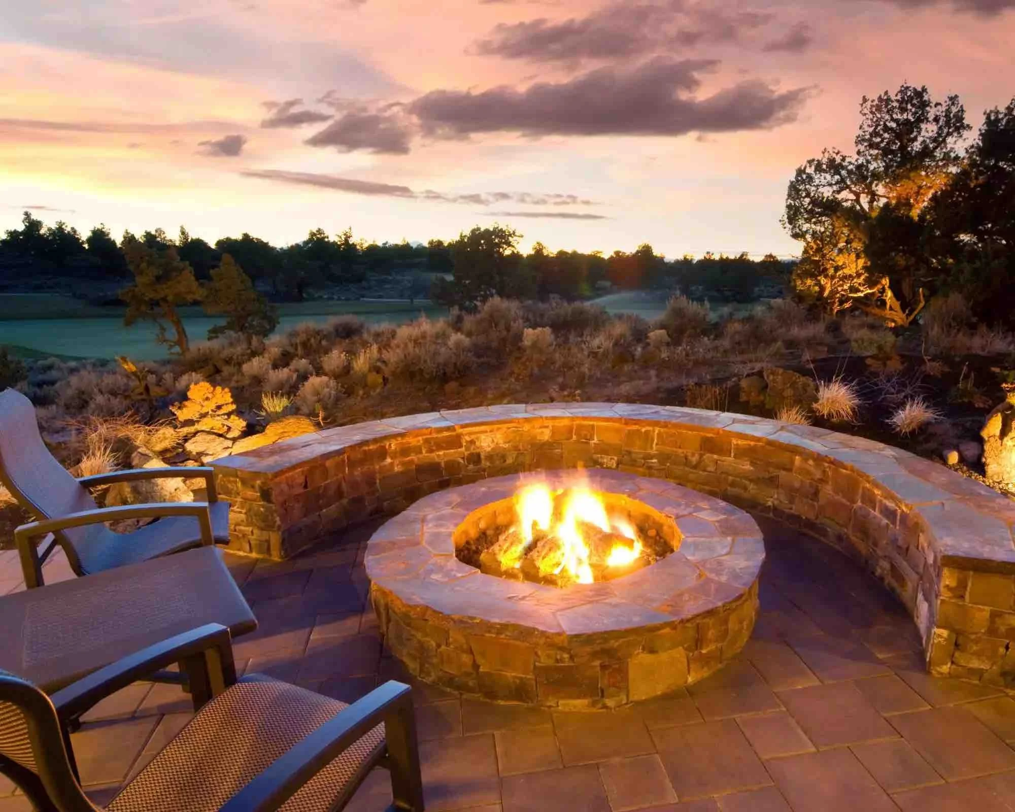 Landscaping Backyard Fire Pit Ideas With Seating Fire Pit Sitting
