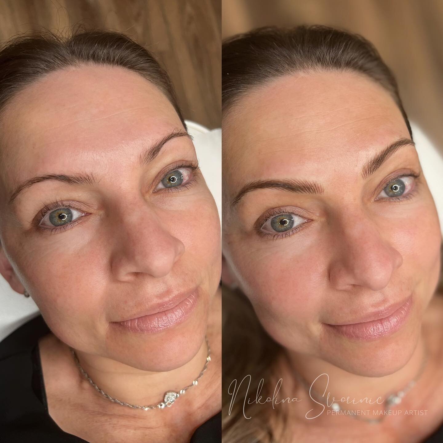 Nano brows on our beautiful Diana 💗 We had the best morning together! 

She came in fully trusting me and the process and she left feeling confident and even more beautiful 😍 Can&rsquo;t wait to do your lash line next! 

Now she has some great brow
