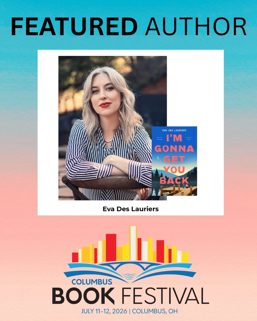 IM GONNA GET to go to the Columbus Book Festival!! THRILLED!!!! I haven&rsquo;t been to the Midwest since grad school and certainly not since my books have been out so this is so exciting to me! The panels! The other authors! Allll the readers! A boo