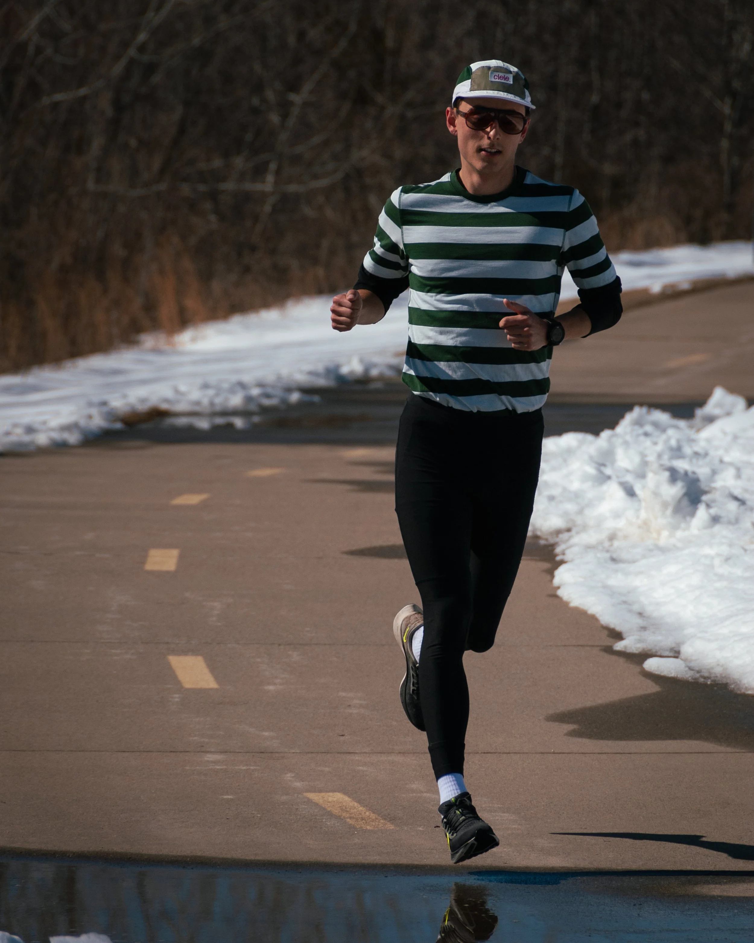 Fred finishes up a 45 minute run. 