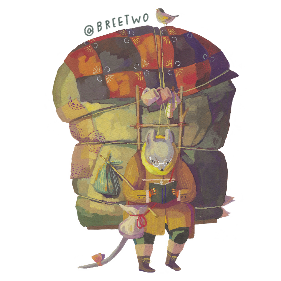 Traveling Rat, Gouache 2026