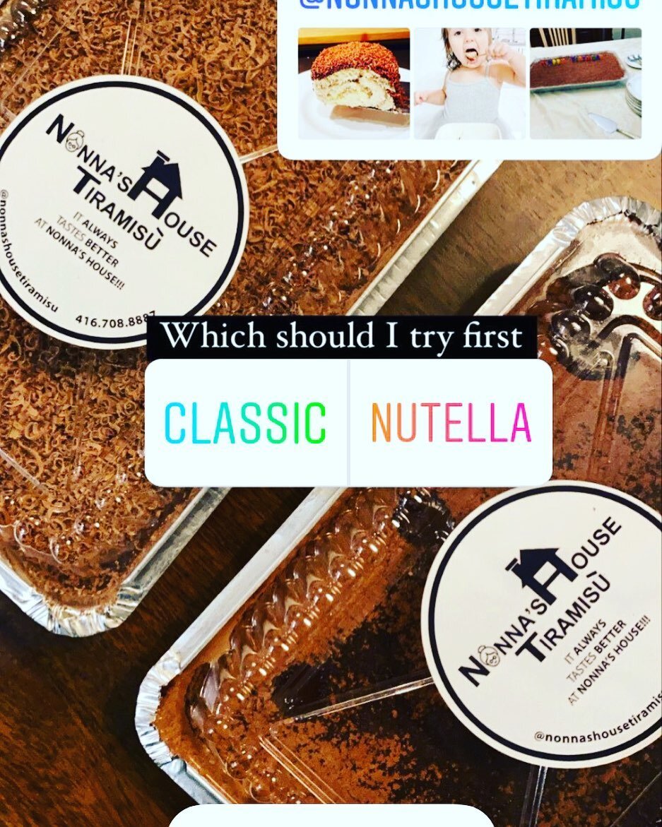 Feel free to place an order for this week...Curbside pickups are Friday - Sunday 11am-7pm (If you need it between Mon-Thurs DM me and I&rsquo;ll accommodate you as best I can). Any questions about sizes and prices DM me :) 
#tiramisu #nonnashouse #Cl