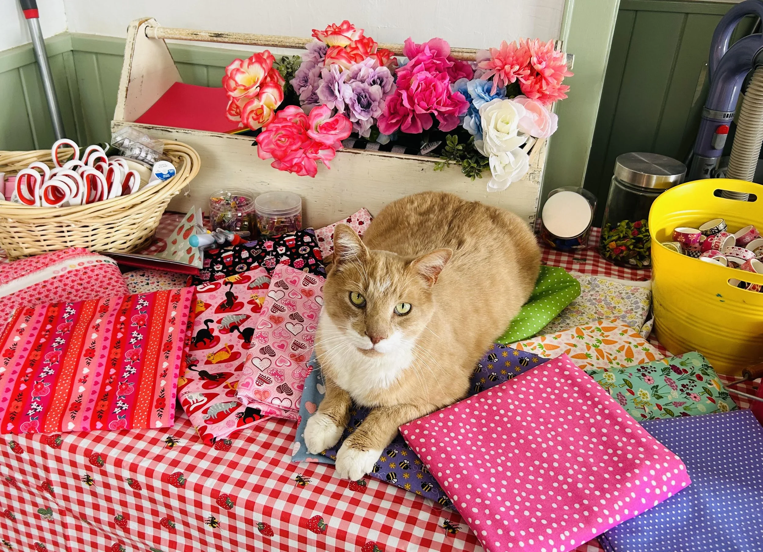 bunting sewing with Leo.jpg