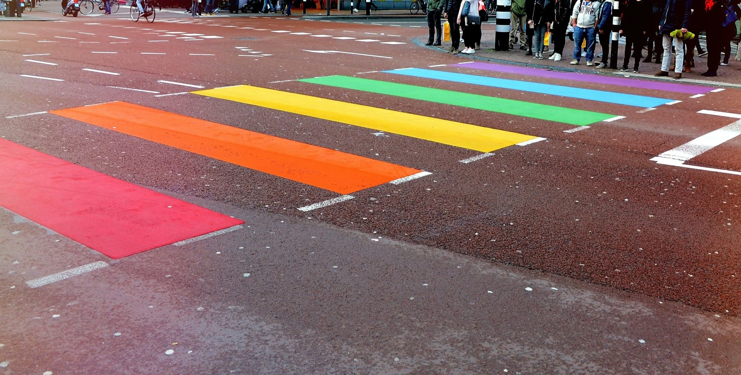 Rainbow-painted crosswalk in Washington DC, near the Shift Happens Collective psychotherapy practice