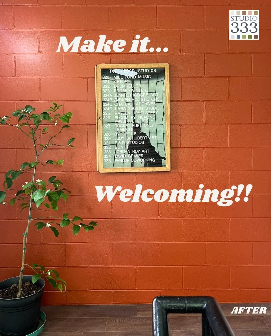 Do you have an entry that could use some love? Do you want to give your guests a warmer welcome? 

Whether its a home or business, I have two easy answers for you: color and plants. They bring joy to a space, and draw you in.

This is a very utilitar