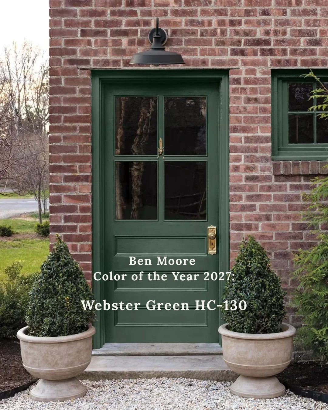 Every year, Pantone, paint manufacturers, and many others want to inspire us we a singular color.  Sometimes (often) we scratch our heads at their selections.

This year however, Ben Moore is putting forth a green from their Historical collection tha