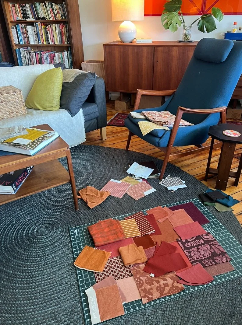 Playing in the studio this morning, I feel like I&rsquo;m frolicking in a pile of autumn leaves.

A fun fact about color: warm colors like red, orange and yellow can make a space feel warmer, while blues and greens tend to feel cooler. Color can actu