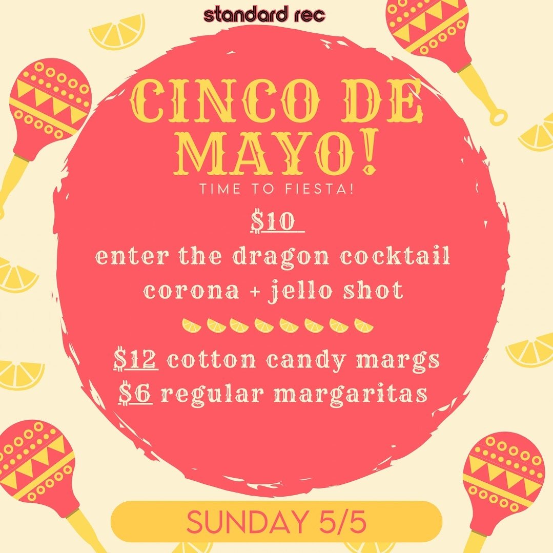 Cinco De Mayo with us on Sunday 🌮🥳 Specials running all day + barcrawl 3-9pm💃🍹