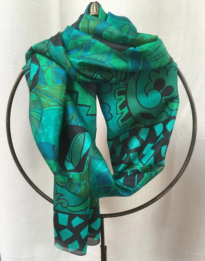 emerald green scarves