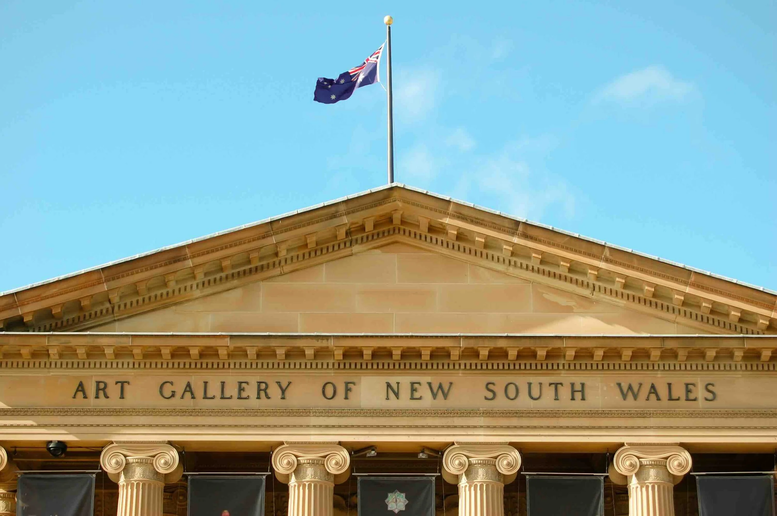The neoclassical sandstone facade of the Art Gallery of New South Wales in Sydney — a leading visual arts destination on Libertas Travel's Sydney Creative Arts and CAPA high school excursions.