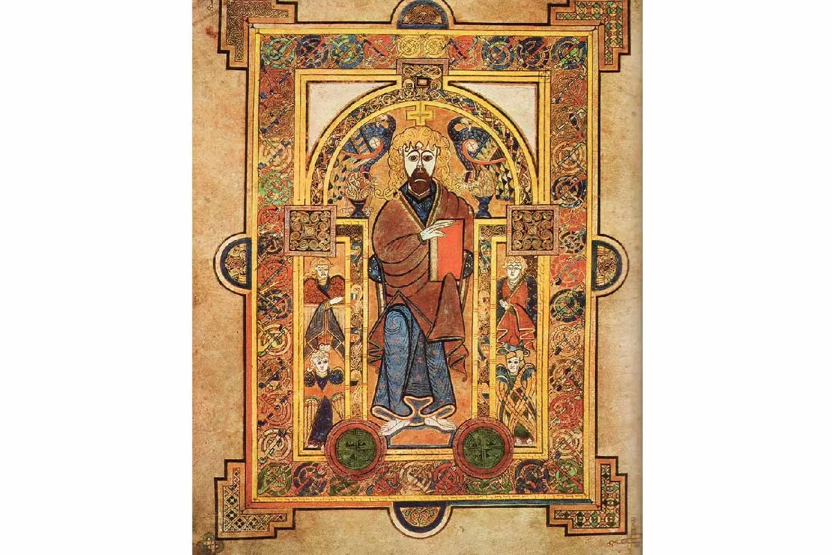 Book of Kells cover with it's ornate golden detailing