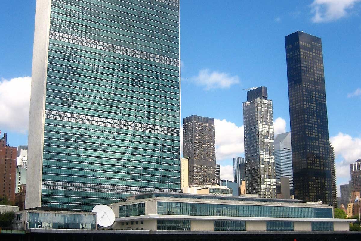 UN Building The United Nations is headquartered in New York City