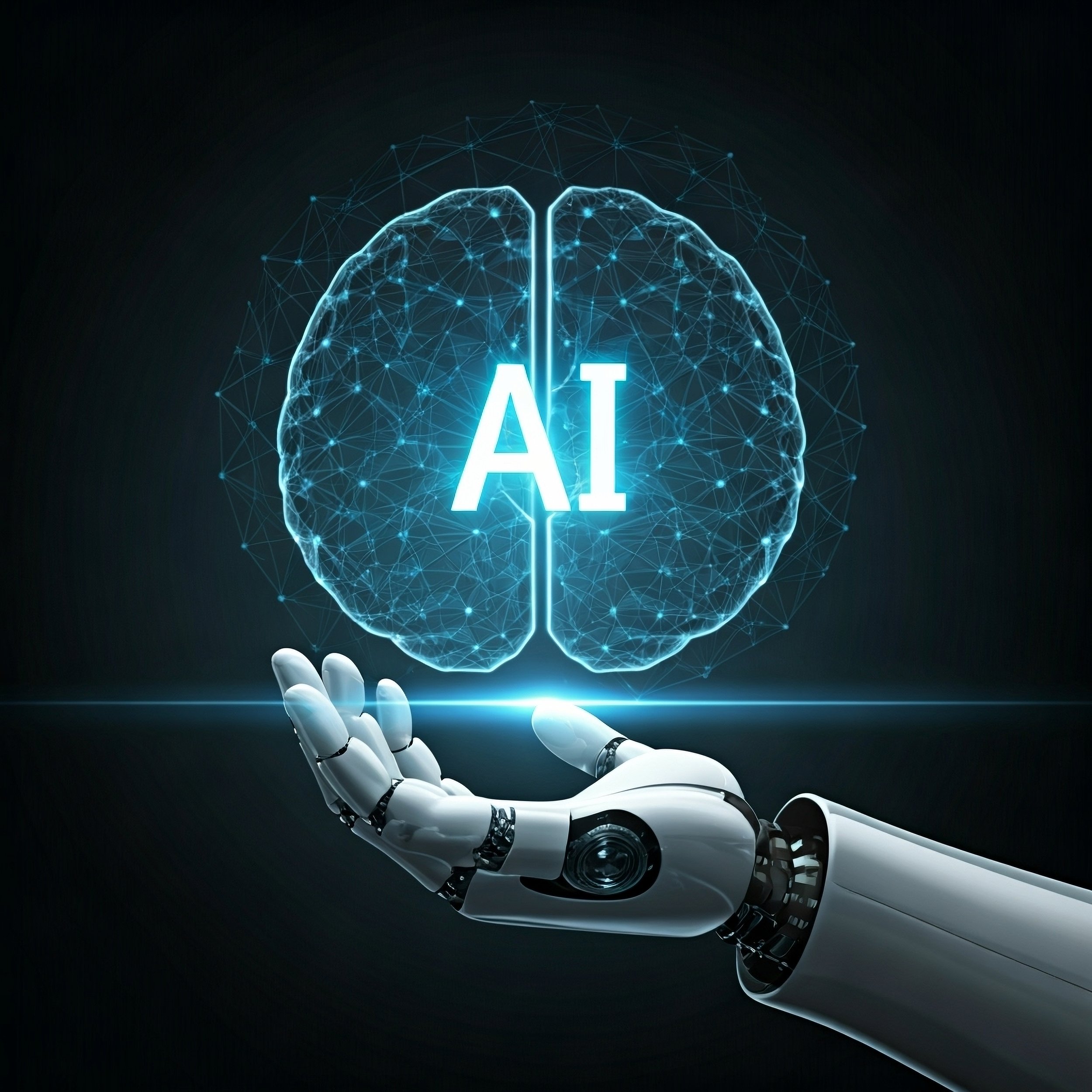 Abstract AI visual with glowing network lines, representing Deepseek’s development of large language models (LLMs) and AI technologies.