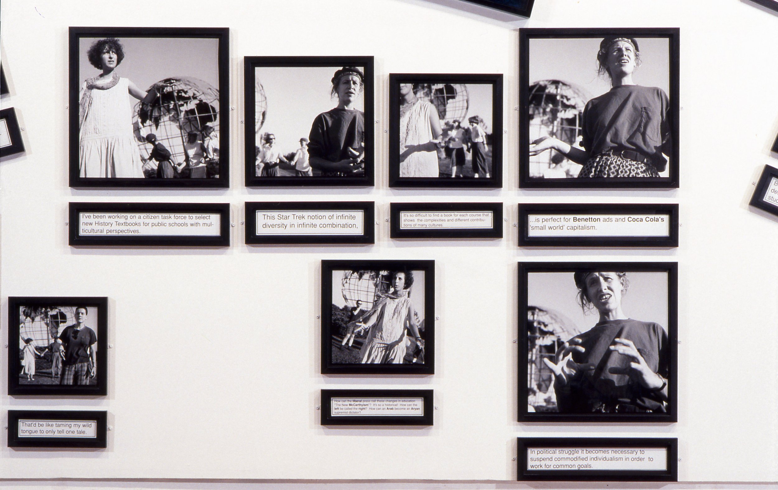  Are You Politically Correct? from Thirteen Questions, 30 panels, black &amp; white and color photographs Arnolfini Gallery, Bristol, UK, 1992 
