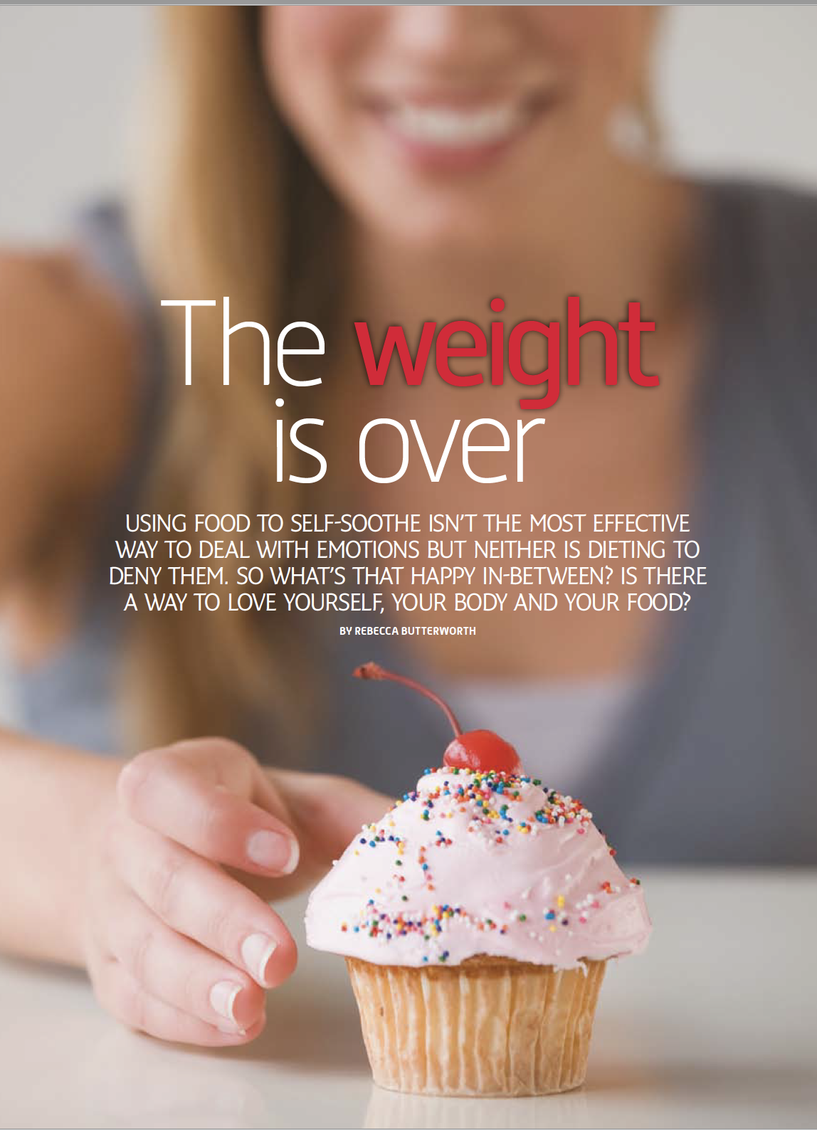WELLBEING MAGAZINE, The Weight is over, feature by Becca Whitehead