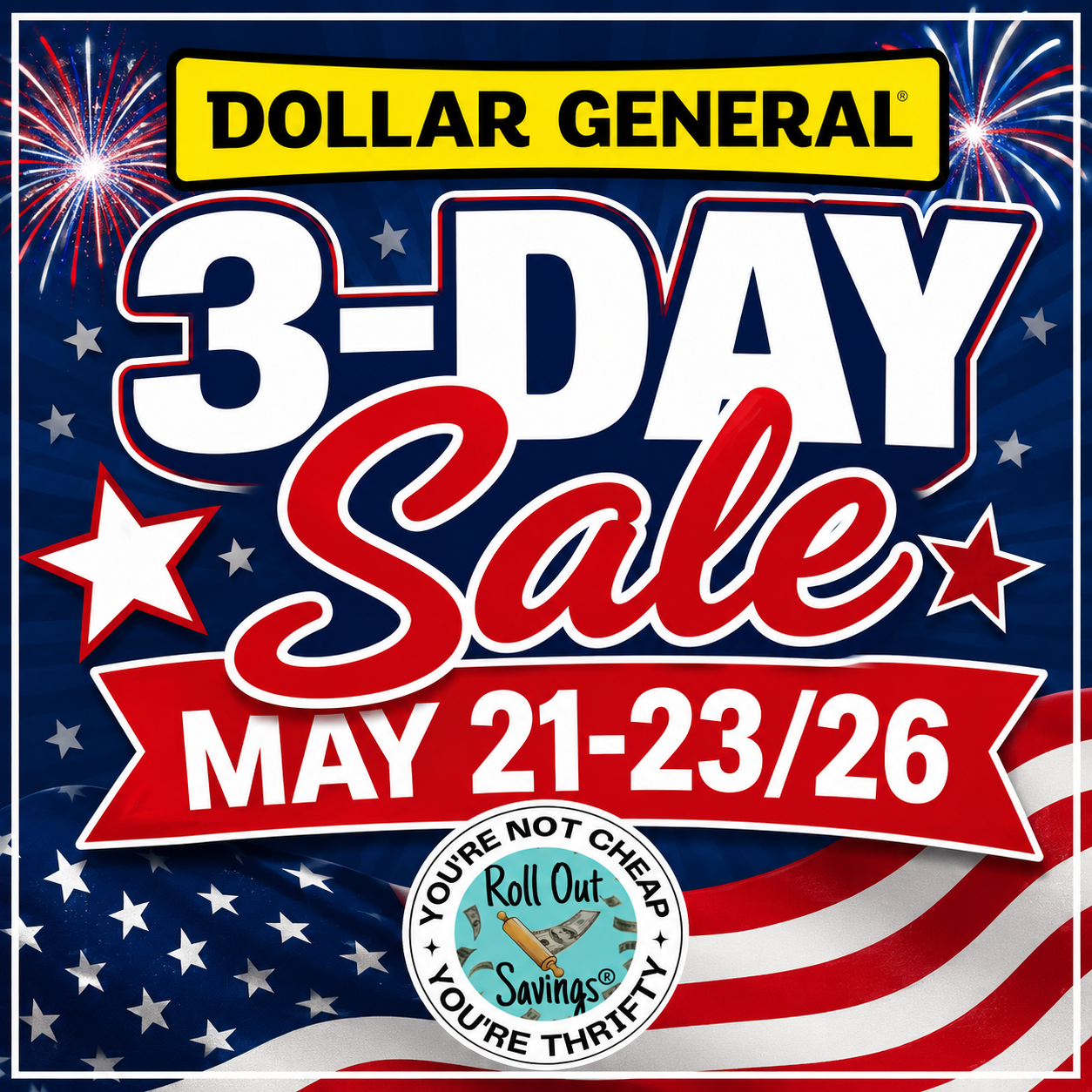 Dollar General 3-Day Sale 5/21-23/26