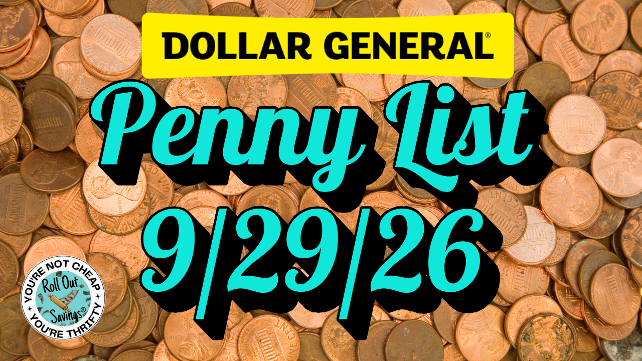 Dollar General Penny List 9/29/26