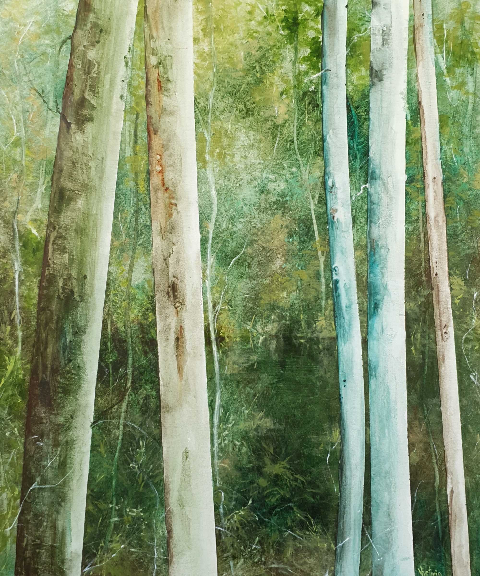 "Grounded 2", oil on wood panel, 60x50cm. Sold.