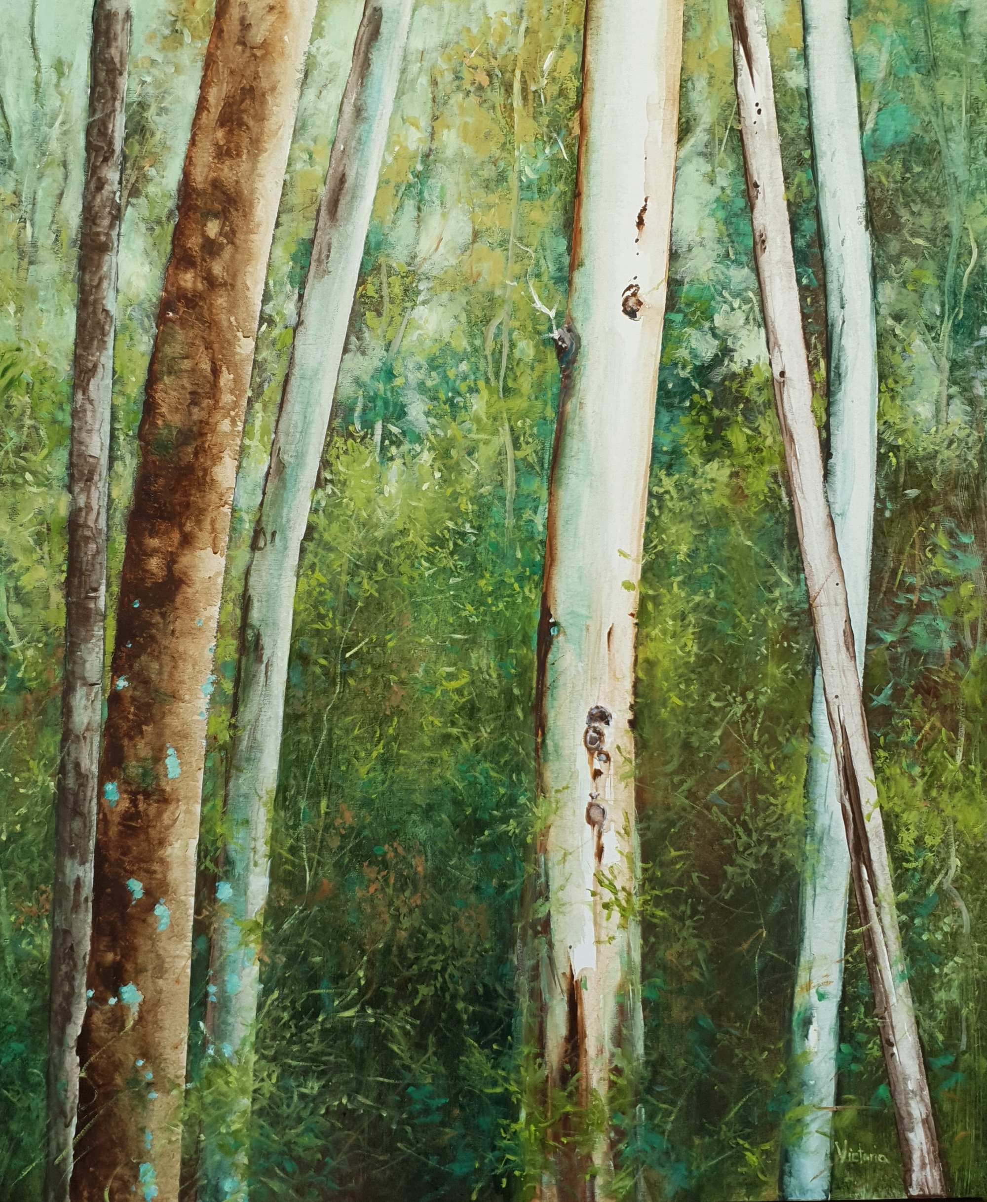 "Grounded 3", oil on wood panel, 60x50cm. $530.