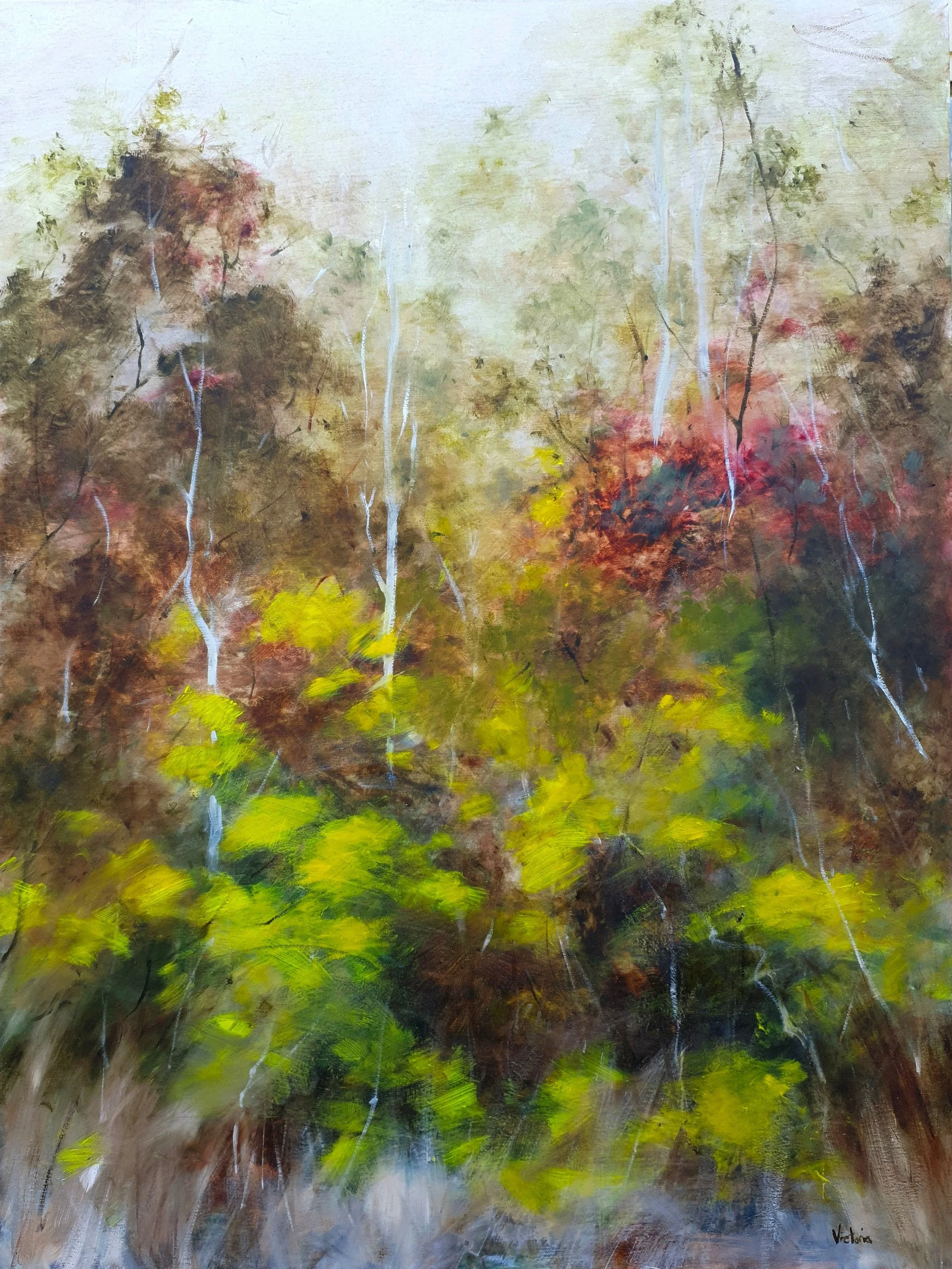 "Flourish", oil on wood panel, 46x60cm. $640.