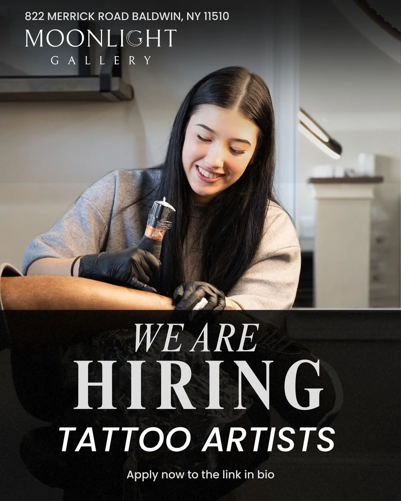 🌙 Now Hiring at Moonlight Gallery NY! 🌙

We&rsquo;re on the lookout for talented tattoo artists to join our Moonlight Gallery family. If you&rsquo;re a team player with solid experience and a passion for creating amazing art, we&rsquo;d love to wor