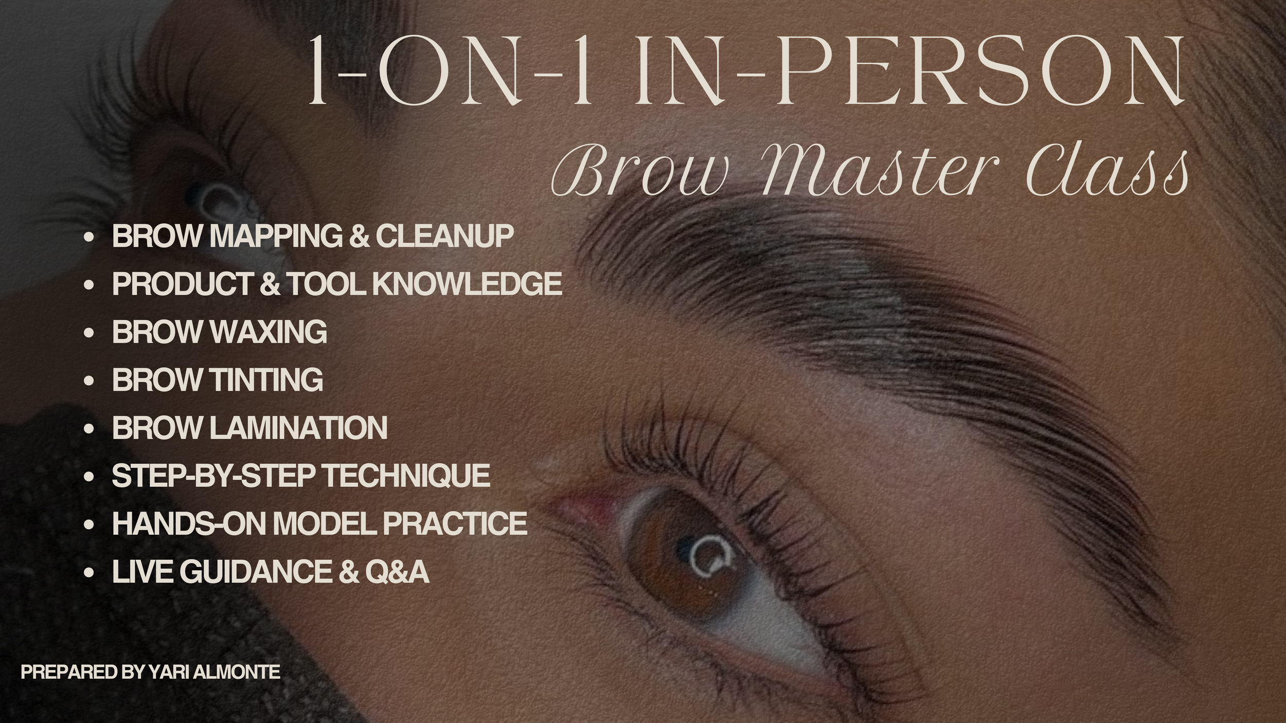 1-on-1 Brow Master Class – In-Person Seminar